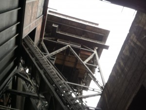 Überdachung, - Im Landschaftspark Duisburg-Nord