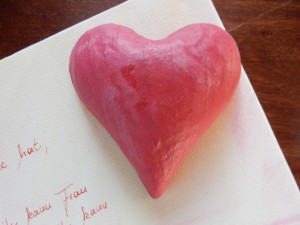 Drei D Herz auf Leinwand - Freundinnen