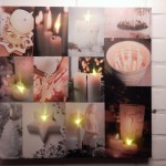 Kerzenbild mit Beleuchtung - Weihnachtszeit