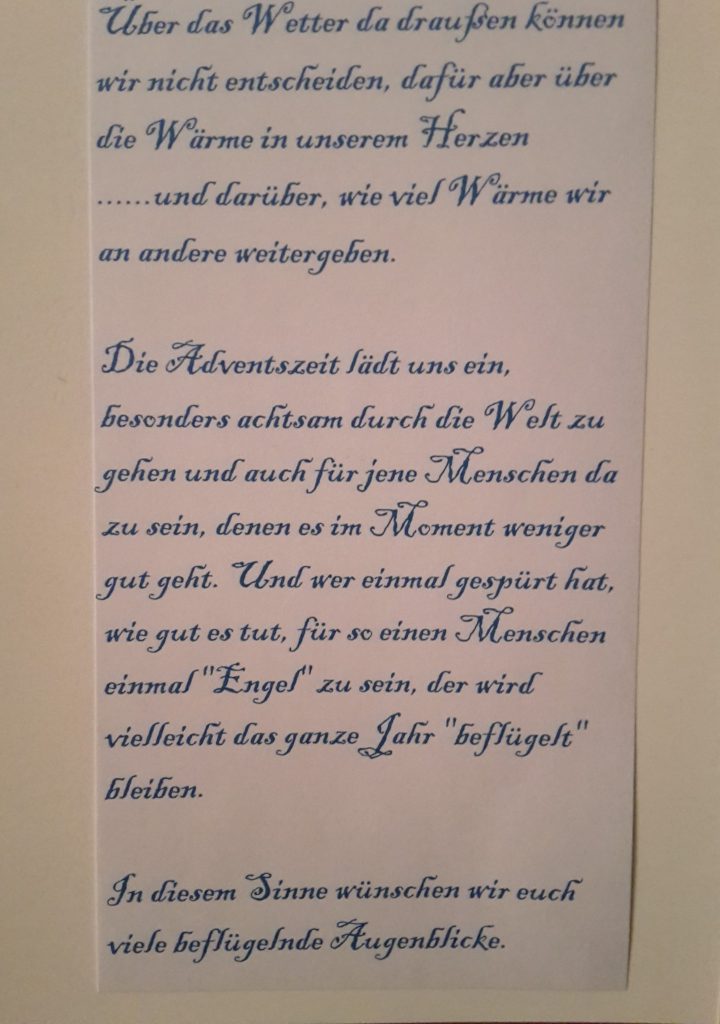 Beflügelnde Worte, Der dritte Dezember