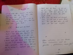 Reicht euch die Hände, Weihnachtssingen