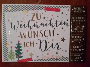 Weihnachtskarte, Dankbarkeit
