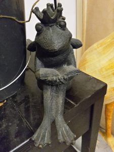 lesender Frosch - Welt der Bücher