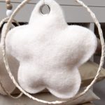 Weiße Filzblume, Frühstück mit Kaffeeflat