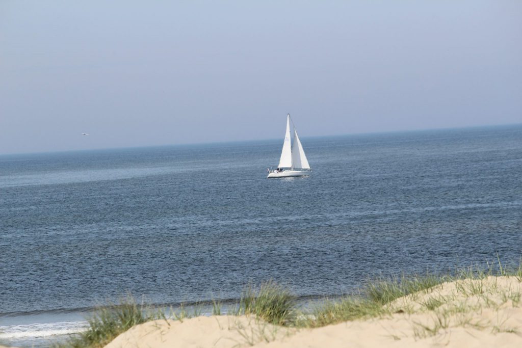 Segelboot auf der Nordsee, Texel, Postkartenmotive