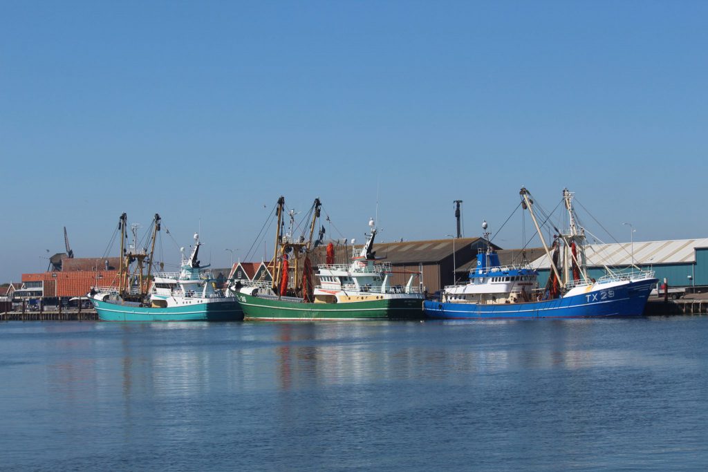 Schiffe in Oudeschild, Texel, Postkartenmotive