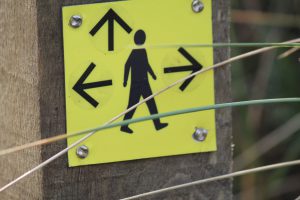 Wanderschild, unendliche Weite im Süden Texels