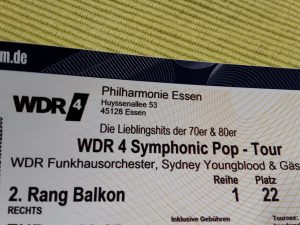 Eintrittskarte der Philharmonie Essen - Schickobello